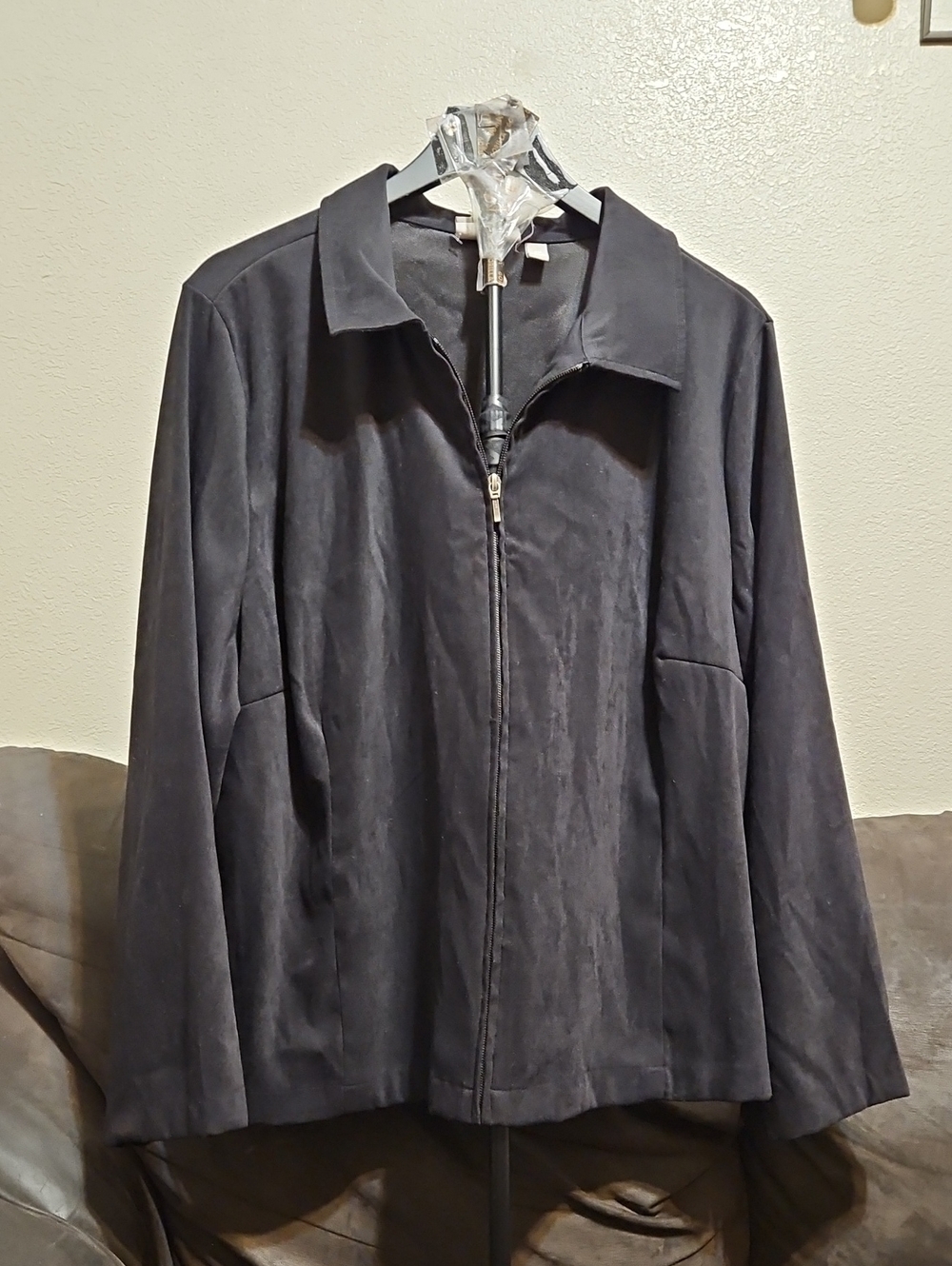 croft & barrow Black Zip-Front Women's Blazer Jacket